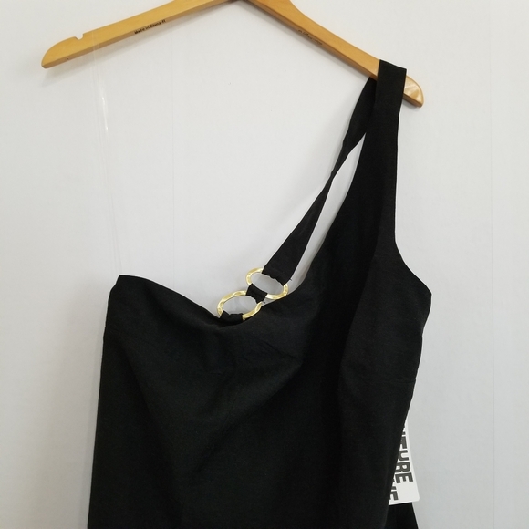 NWT Future Collective Black Ring Detail Dress Size 17 XXL - Picture 3 of 10